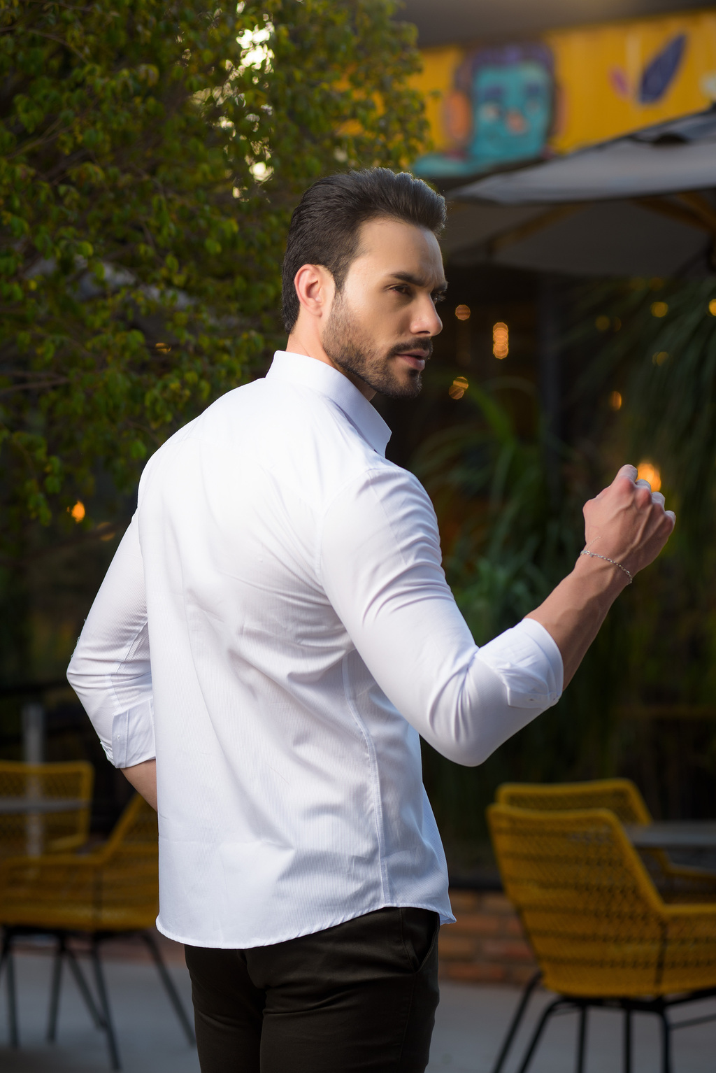Camisa Social Maquinetada M. Longa Slim Branca 2131 - Conquest