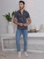 Camisa Slim Xadrez M. Curta Cinza / Preto - Conquest - Kamarim Patos