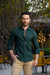 Imagem do Camisa Social Slim Oxford Verde Floresta - Conquest