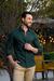 Camisa Social Slim Oxford Verde Floresta - Conquest
