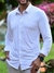 Camisa Social Poliamida Slim Fit Branca - Zip Off