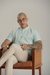 Camisa Slim Manga Curta Linho Verde Claro - Gola Padre - Conquest