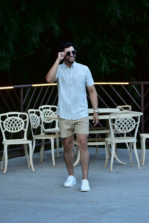 Camisa Vicose Floral Off White 1003 - PCF - Kamarim Patos
