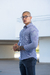 Camisa Slim Xadrez M. Longa Azul / Branco - Conquest na internet