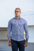 Camisa Slim Xadrez M. Longa Azul / Branco - Conquest - Kamarim Patos