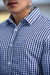 Camisa Slim Xadrez M. Longa Azul / Branco - Conquest - comprar online