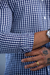 Imagem do Camisa Slim Xadrez M. Longa Azul / Branco - Conquest