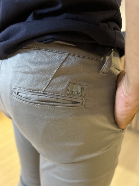 Imagem do Calça Alfaiataria Cinza Grafite Skinny - Zip off