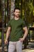 Camiseta Básica Slim Verde Militar - Conquest - Kamarim Patos