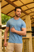 Camiseta Básica Slim Azul Piscina - Conquest - comprar online