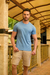 Camiseta Básica Slim Azul Piscina - Conquest - Kamarim Patos