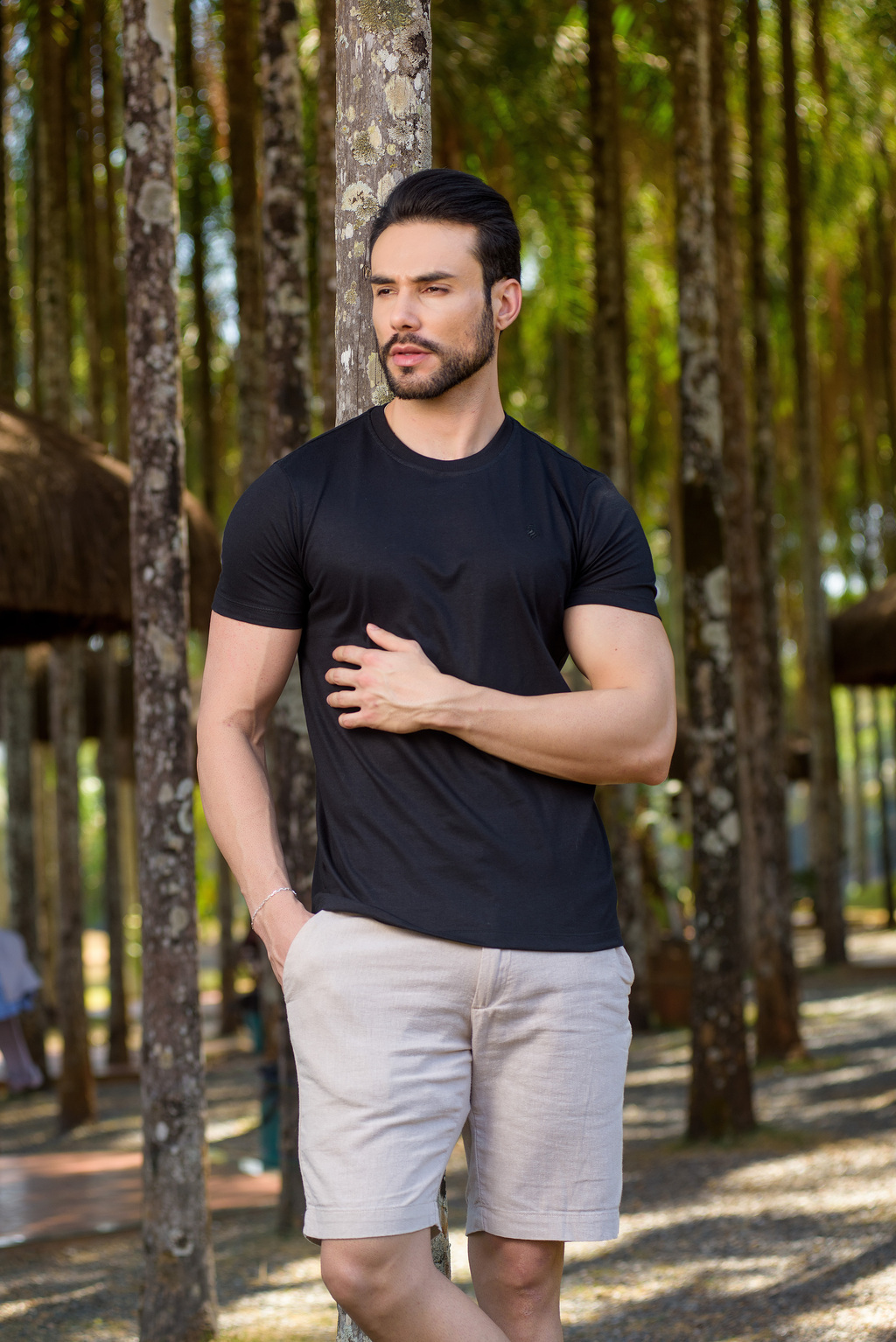Camiseta Básica Slim Preta - Conquest - loja online