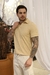 Camiseta Gola Polo Malha Texturizada Bege - AST - comprar online