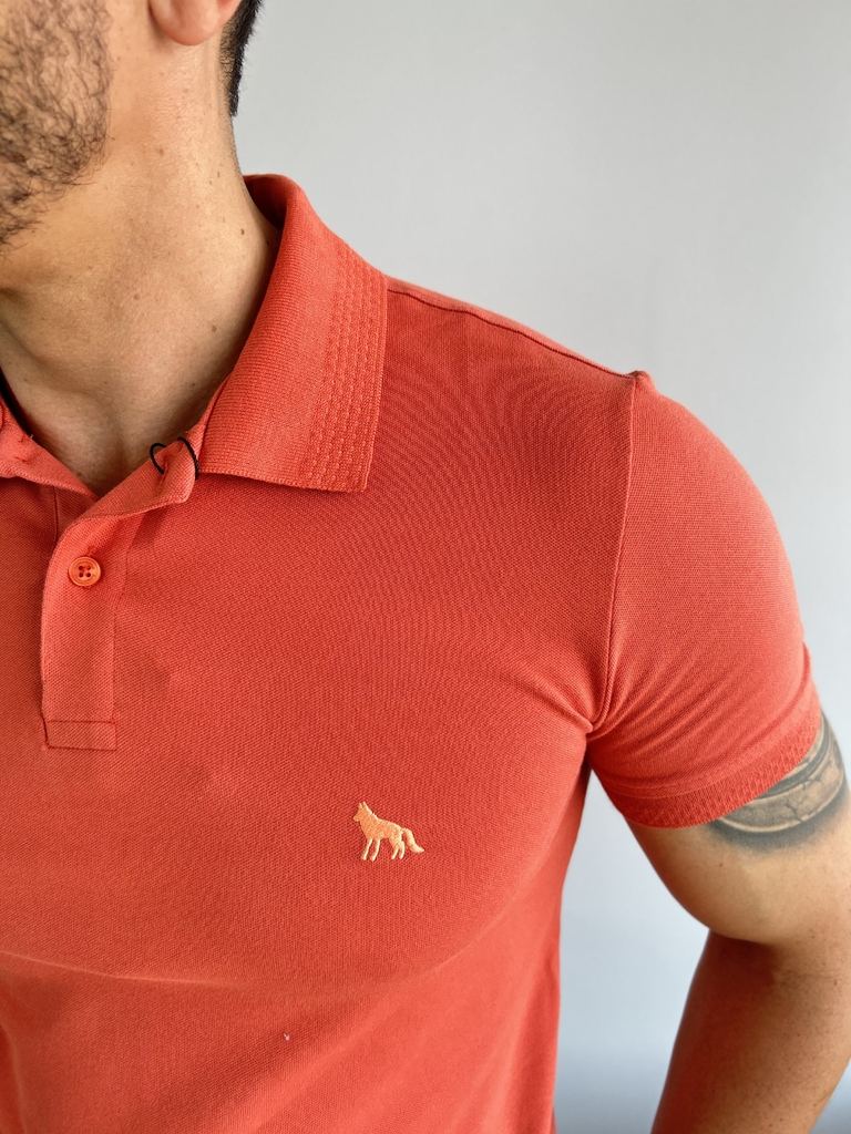 Camiseta Gola Polo Elastano Laranja Ferrugem 4007 - Acostamento - comprar online