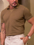 Camiseta Gola Polo Tricot V Caqui - Oxg