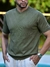 Camiseta Tricot Texturizada Verde 1057 - Conquest