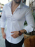 Camisa Social Acetinada Slim Branca - Zip Off