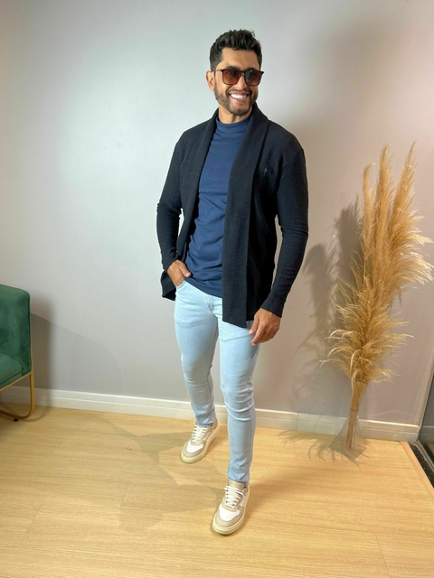 Imagem do Cardigan Texturizado Preto - Zip Off