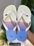 Chinelo Branco Listrado Azul 9009 - Acostamento