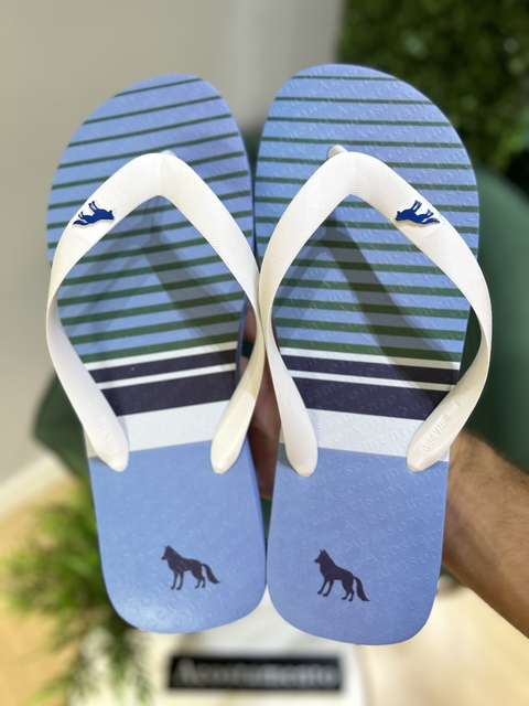 Chinelo Listrado Azul Claro 9016 - Acostamento