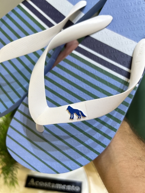 Chinelo Listrado Azul Claro 9016 - Acostamento - loja online