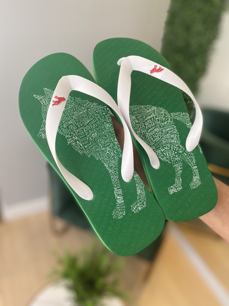 Chinelo Verde Medio Lobão - Acostamento - Kamarim Patos