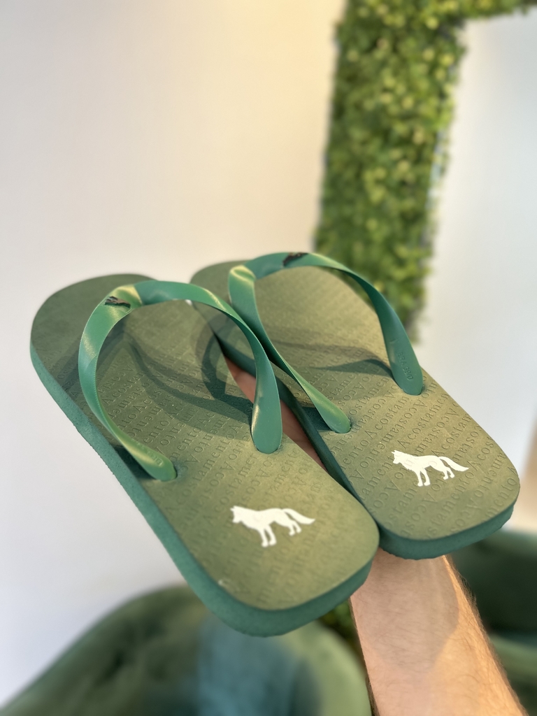 Chinelo Verde Medio Liso - Acostamento na internet