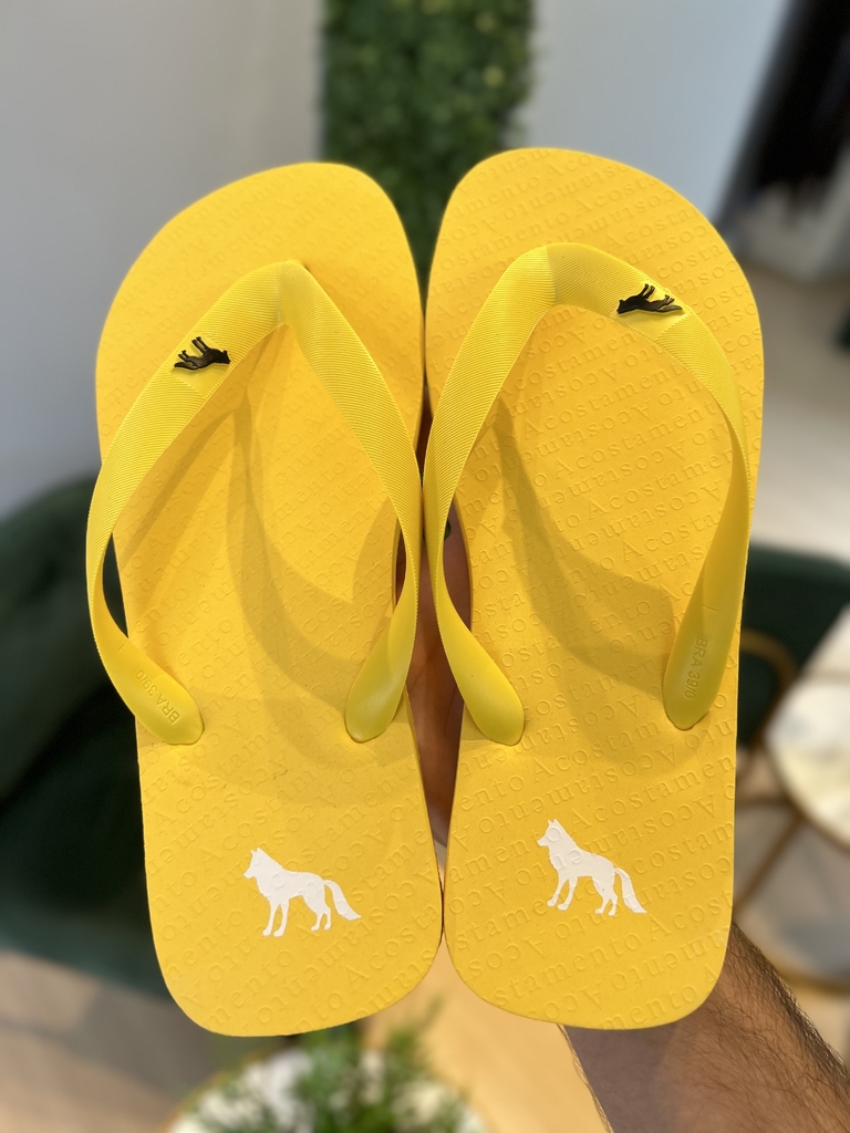 Chinelo Amarelo Liso - Acostamento