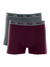 Kit 2 Cuecas Boxer Cotton Cinza / Vinho - Mash