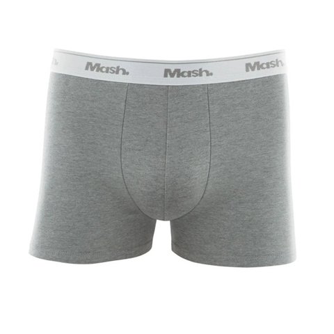 Cueca Boxer Cotton Basic Cinza - Mash