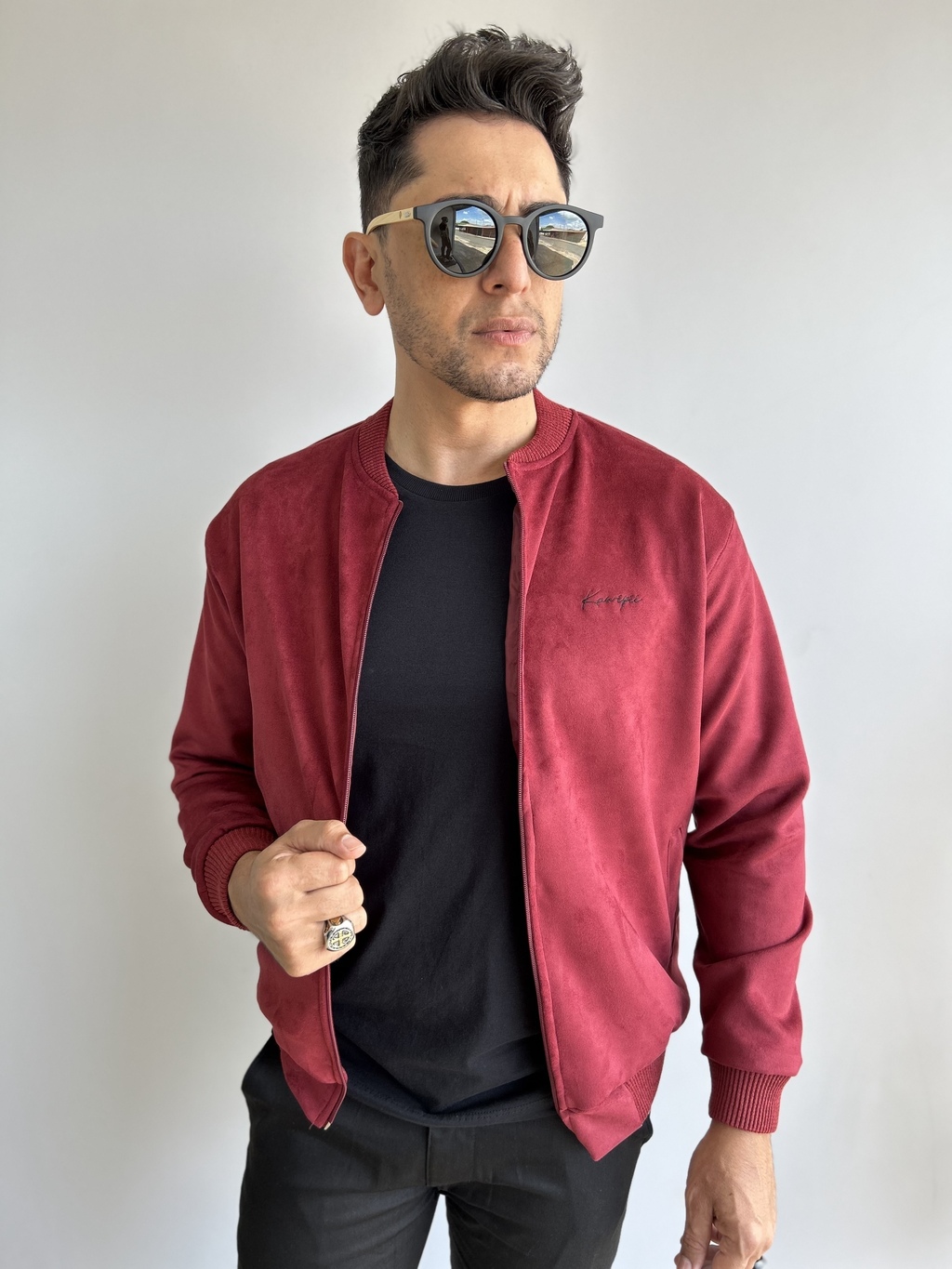 Jaqueta Casual Suede Vinho - KWP - loja online