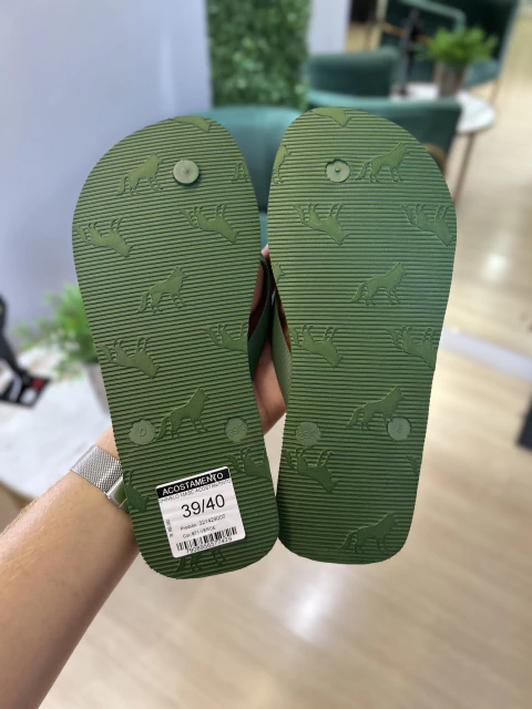 Chinelo Verde Militar Liso - Acostamento - Kamarim Patos