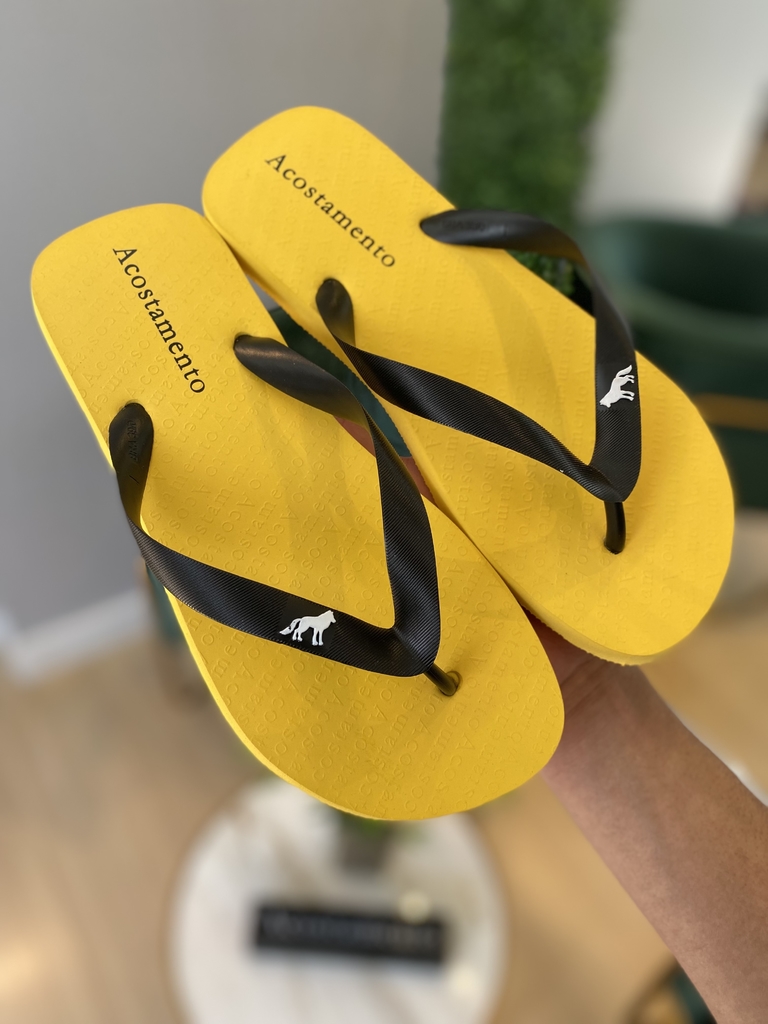 Chinelo Amarelo com Preto - Acostamento - comprar online