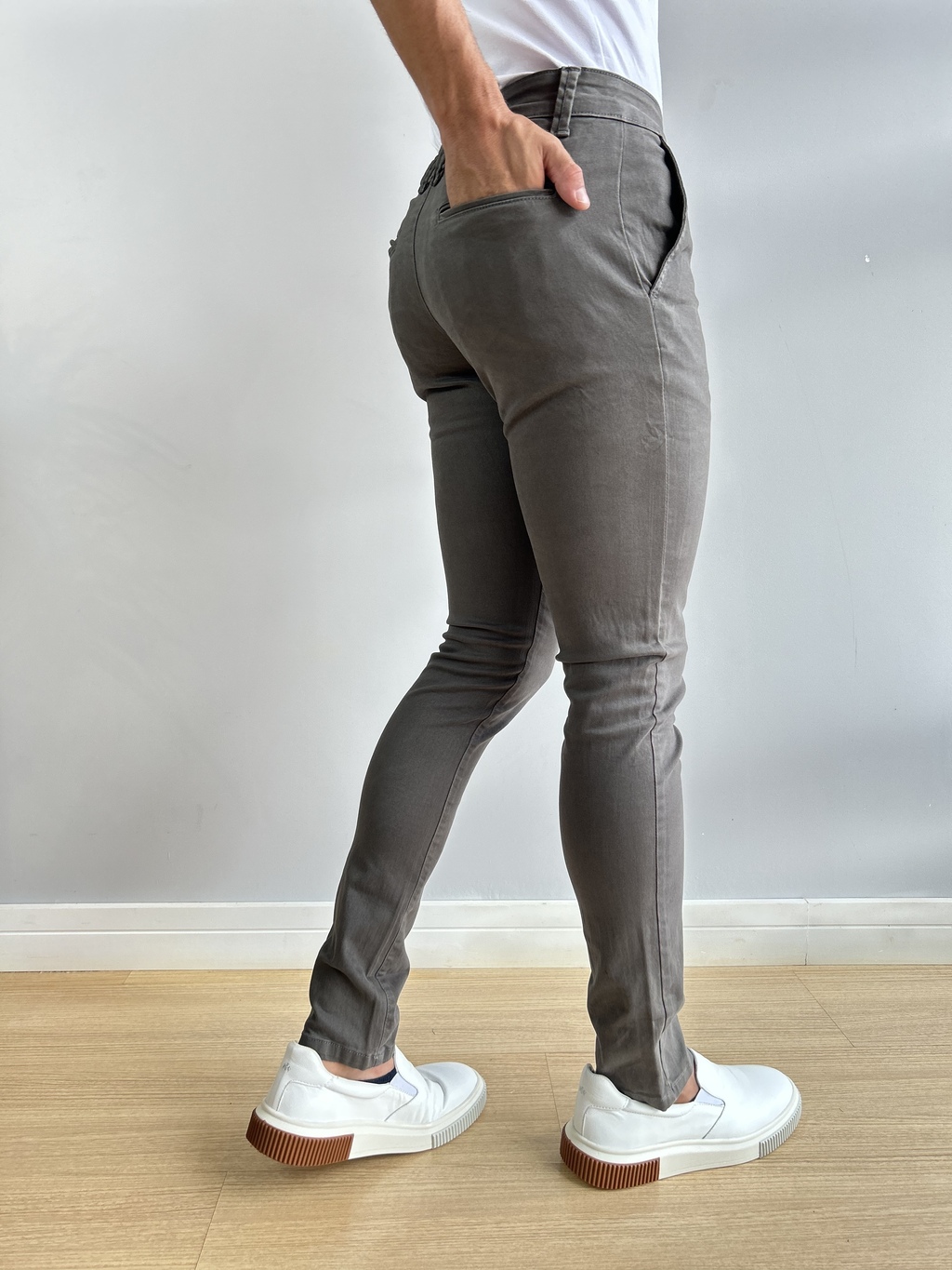 Imagem do Calça Alfaiataria Skinny Italian Cinza Chumbo - Conquest