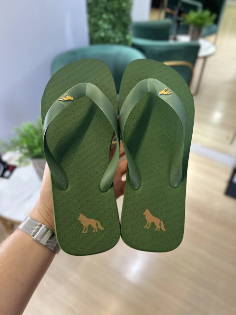 Chinelo Verde Militar Liso - Acostamento