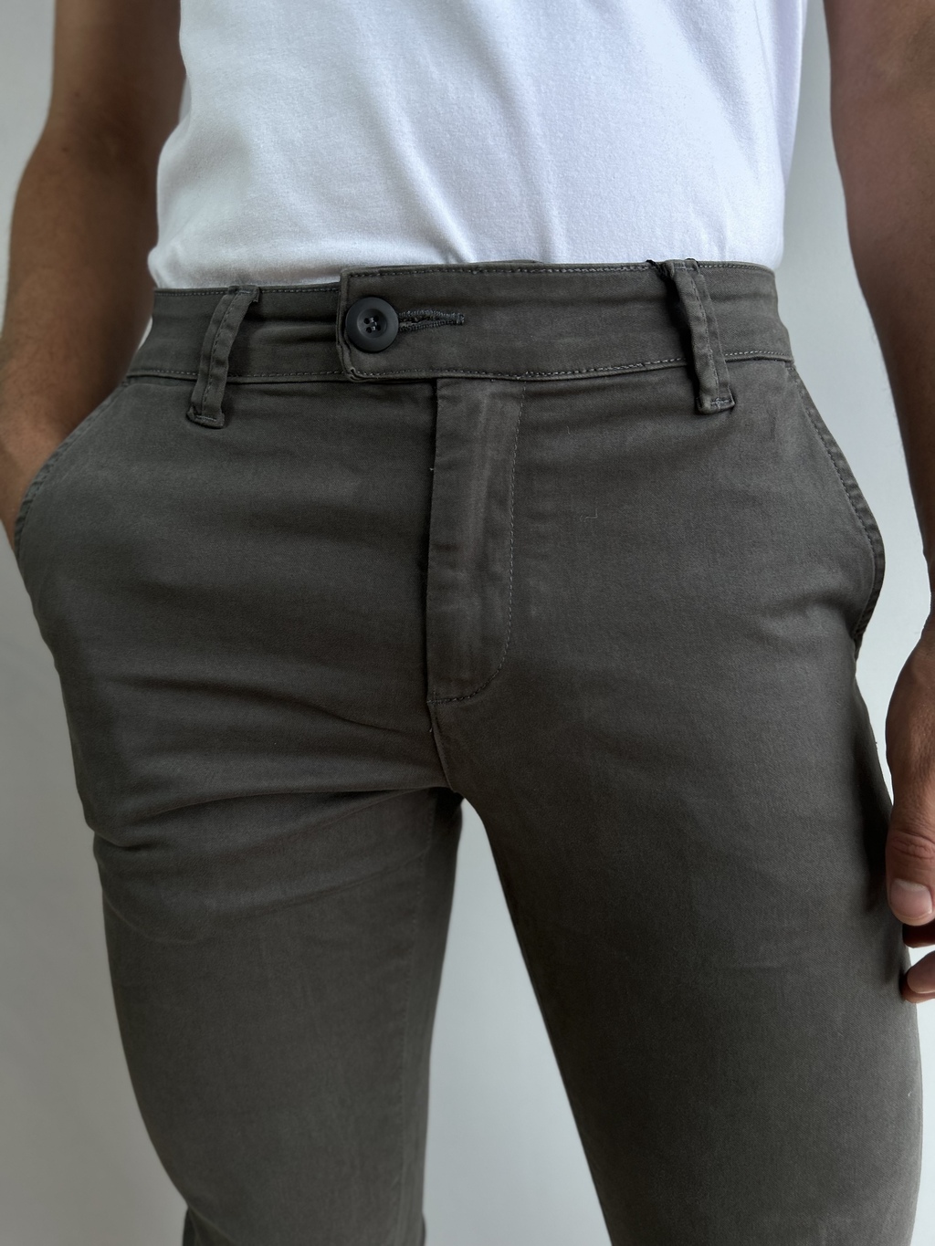 Calça Alfaiataria Skinny Italian Cinza Chumbo - Conquest - comprar online