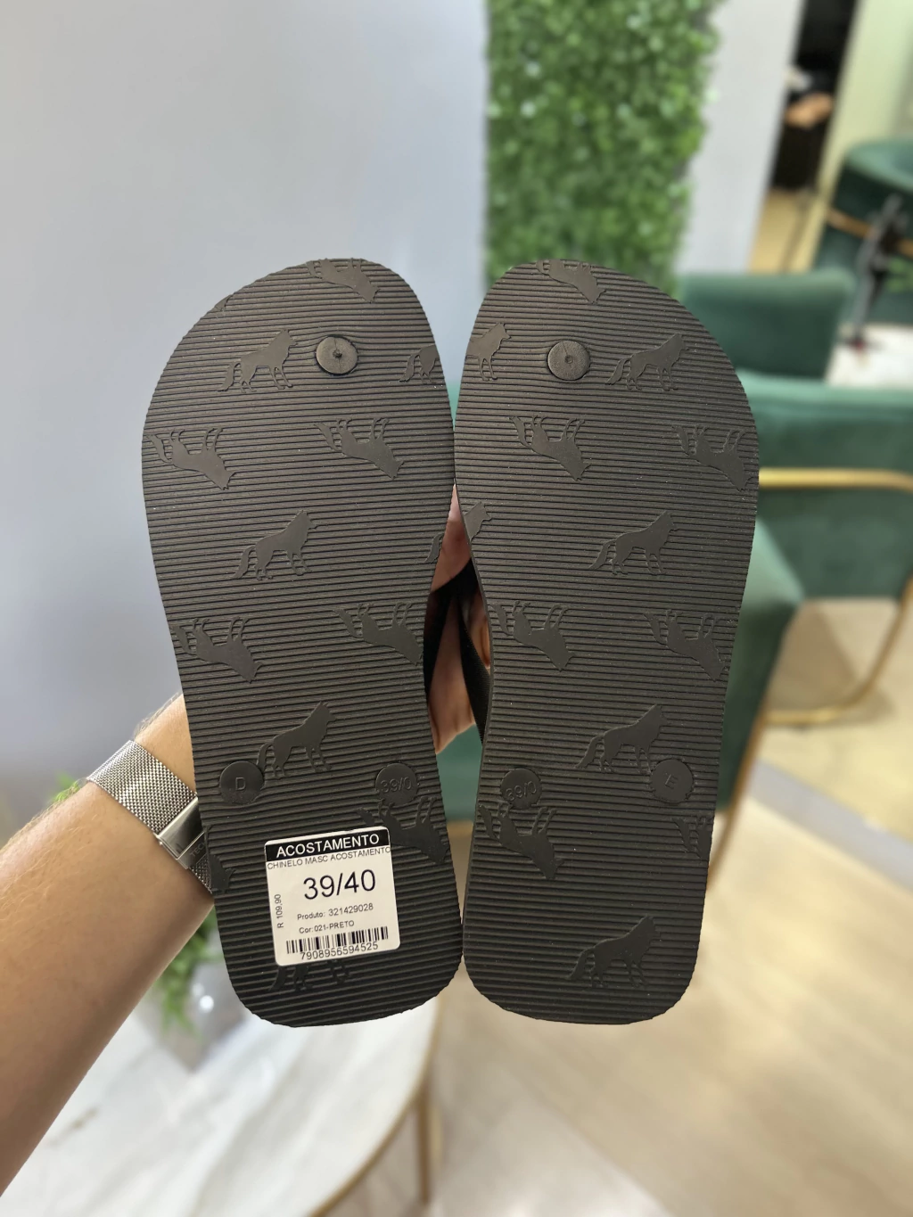 Chinelo Preto Listra 9028 - Acostamento - loja online