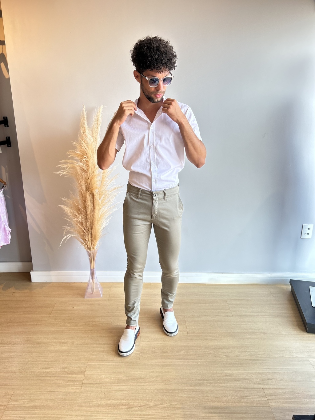 Calça Alfaiataria Cinza Rato - Zip Off - comprar online