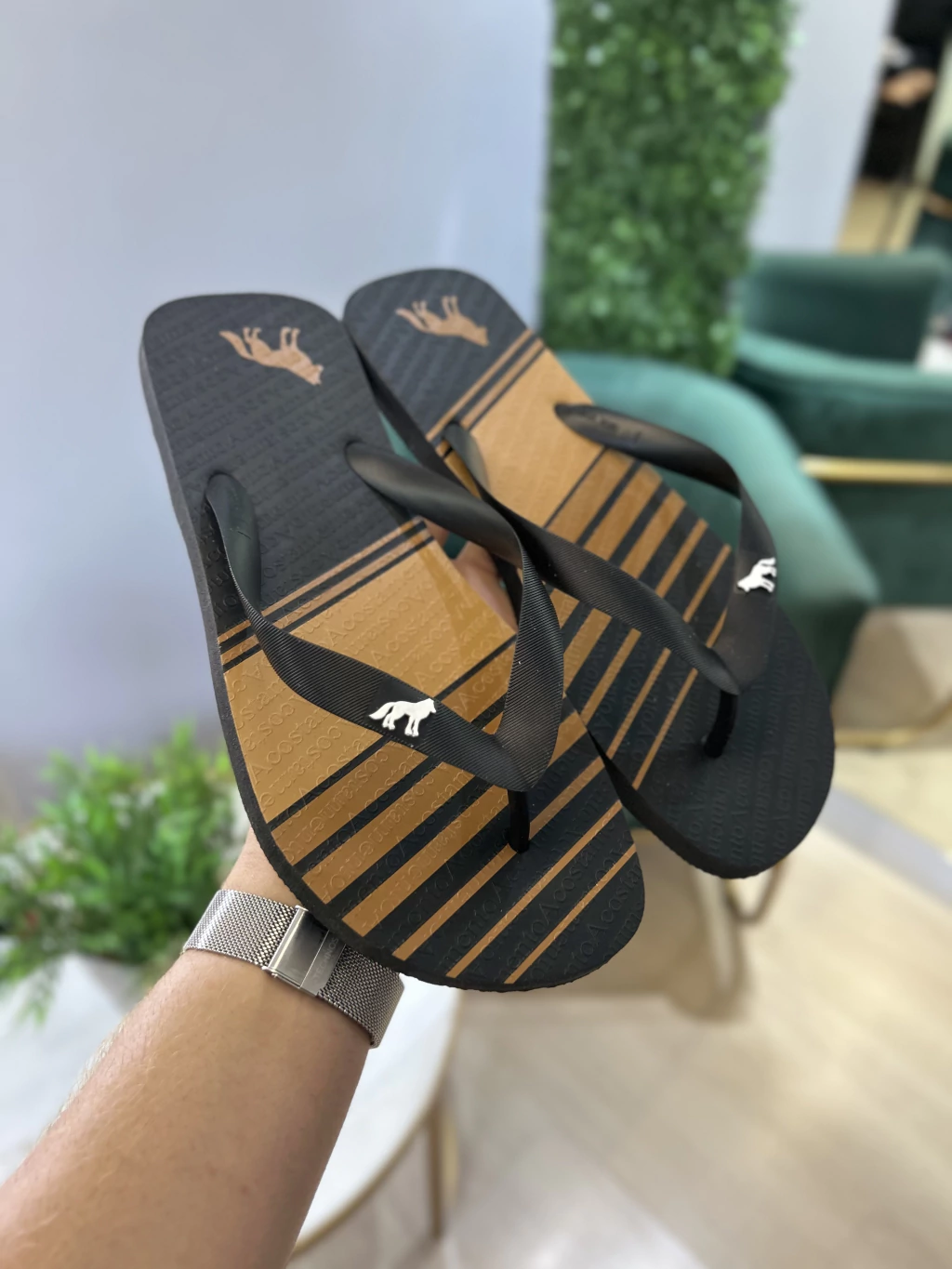 Chinelo Preto Listra 9028 - Acostamento - Kamarim Patos
