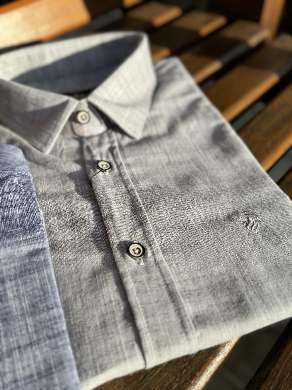 Camisa Ibiza Slim Linho Flamê Cinza - Conquest - comprar online