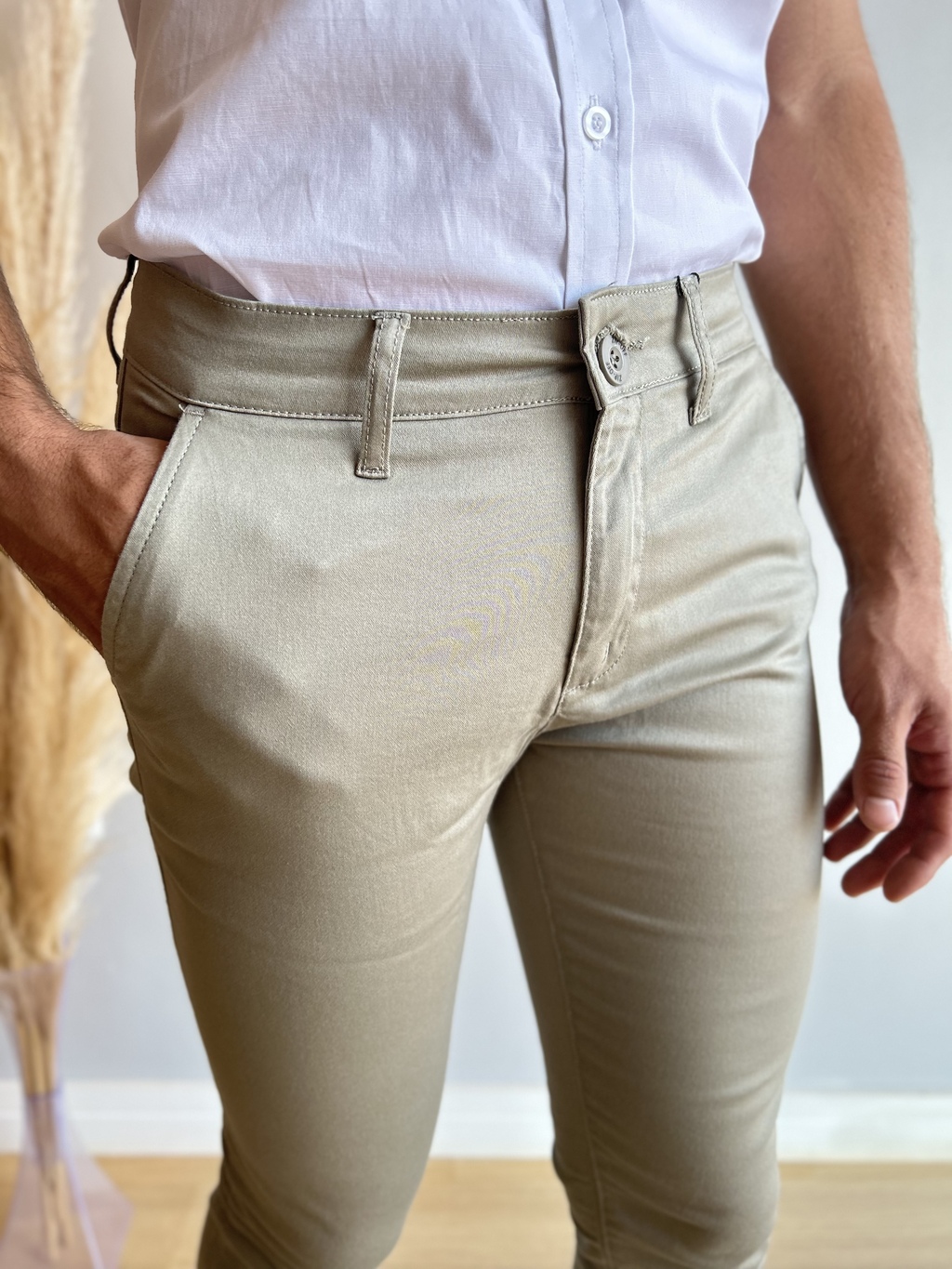 Calça Alfaiataria Cinza Rato - Zip Off - Kamarim Patos