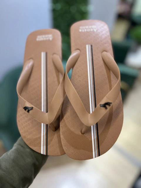 Chinelo Castanho Listra 9016 - Acostamento - Kamarim Patos