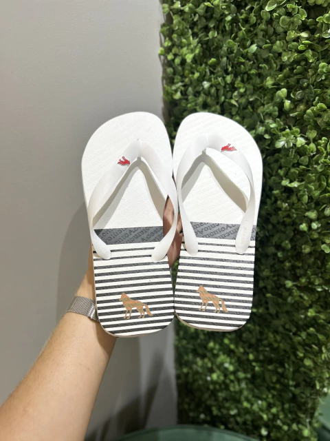 Chinelo Branco Listra 9014 - Acostamento - Kamarim Patos