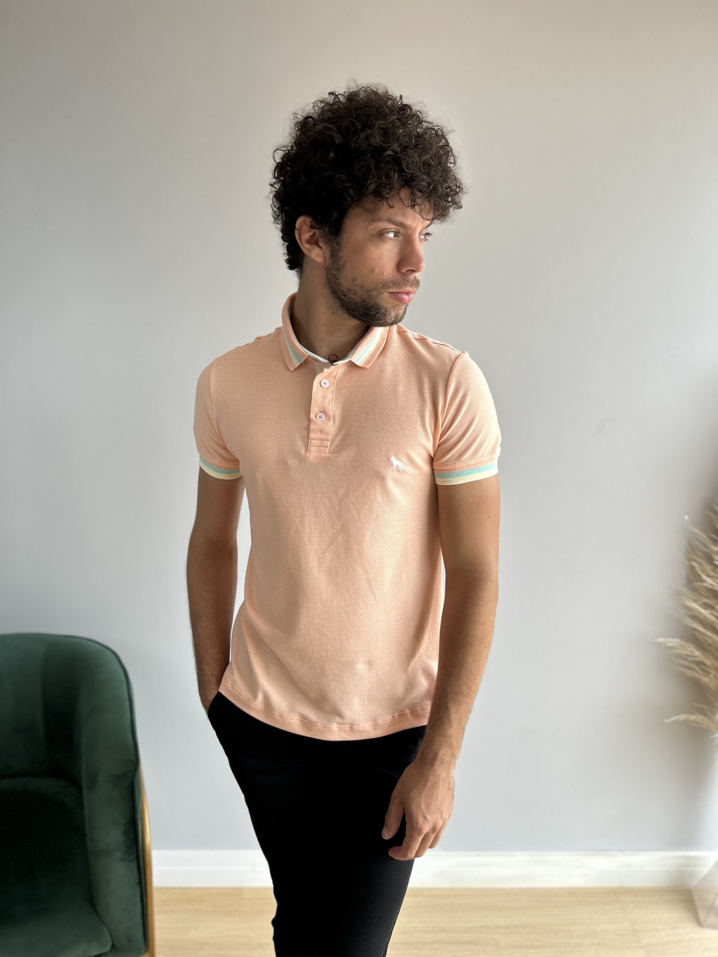 Camiseta Casual Gola Polo Rosa Quartzo 4028 - Acostamento - comprar online