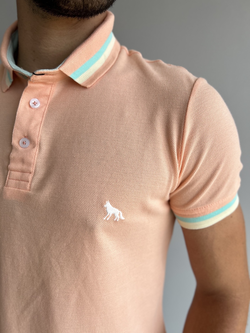 Camiseta Casual Gola Polo Rosa Quartzo 4028 - Acostamento - comprar online