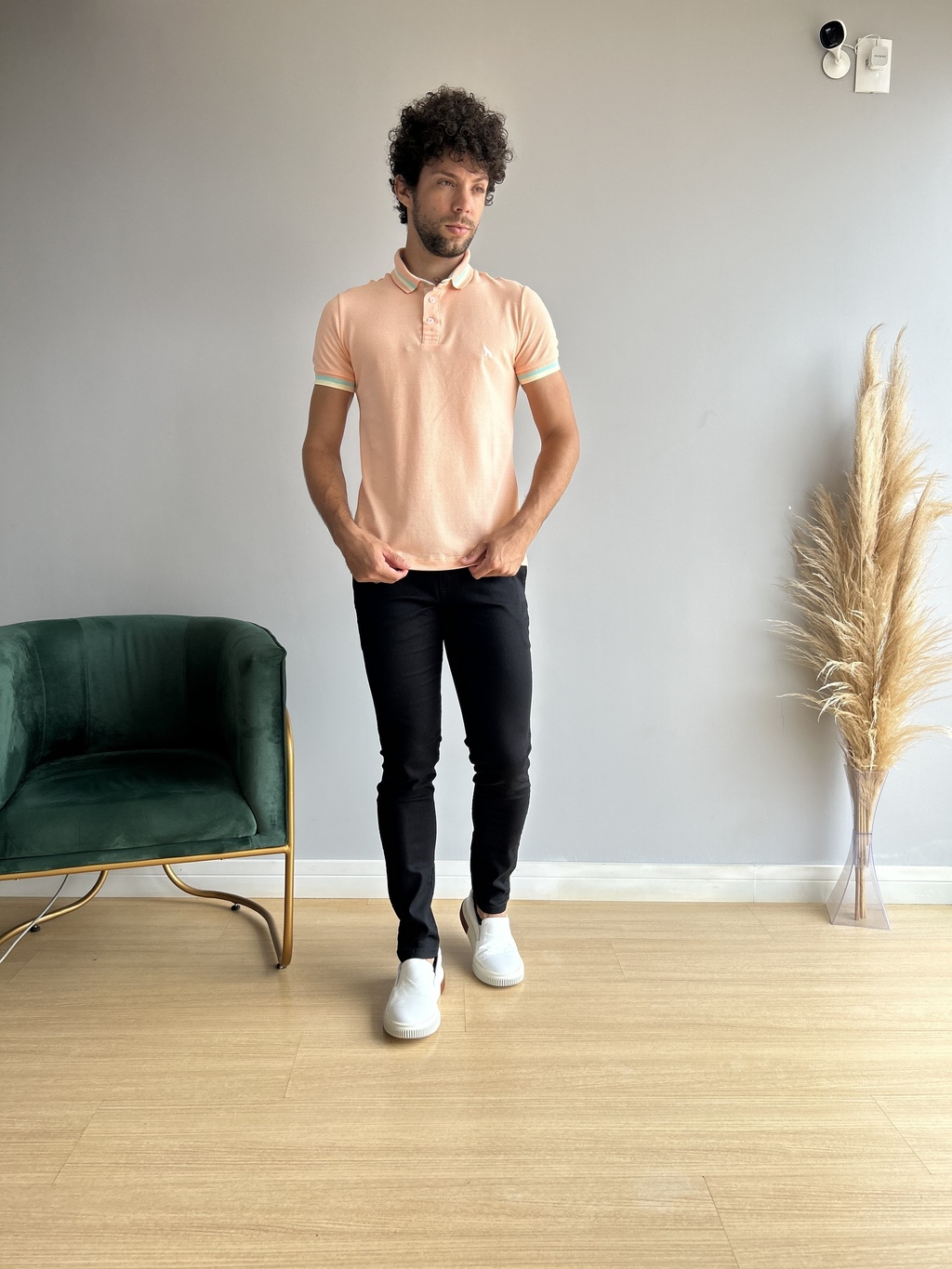 Camiseta Casual Gola Polo Rosa Quartzo 4028 - Acostamento na internet
