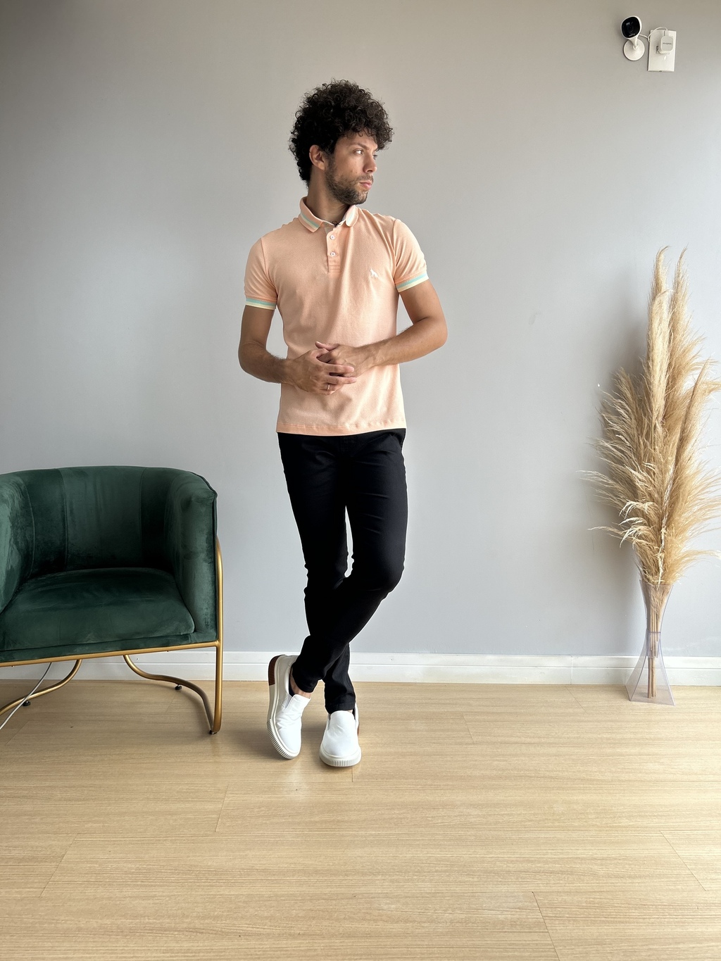 Imagem do Camiseta Casual Gola Polo Rosa Quartzo 4028 - Acostamento