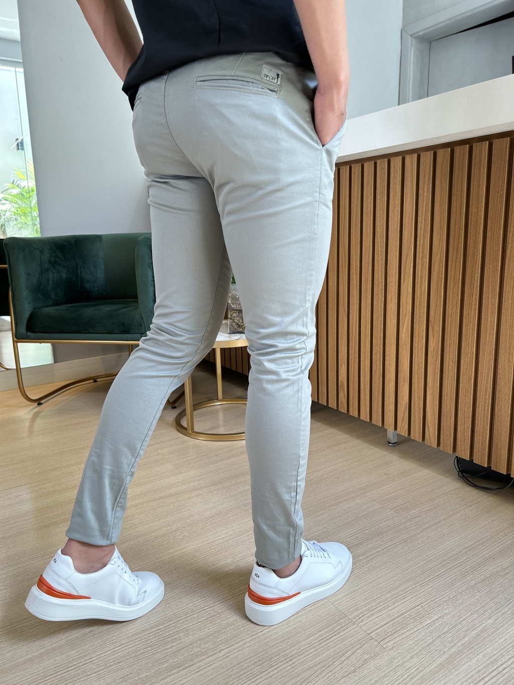 Calça Alfaiataria Cinza Skinny - Zip Off - loja online