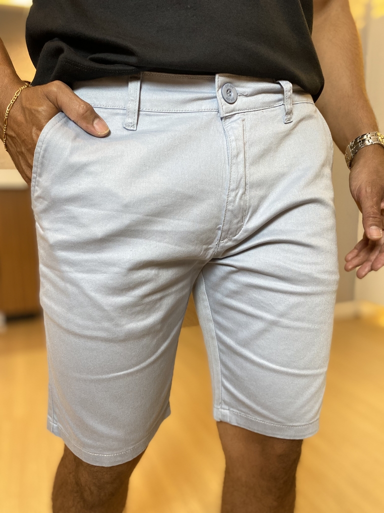 Bermuda Alfaiataria Azul Bebê Skinny - Zip Off na internet