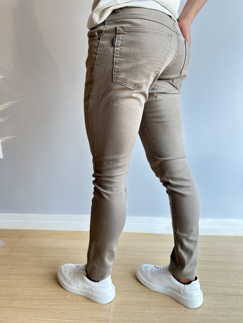 Calça Jeans Basic Caqui Skinny - Ogochi - loja online